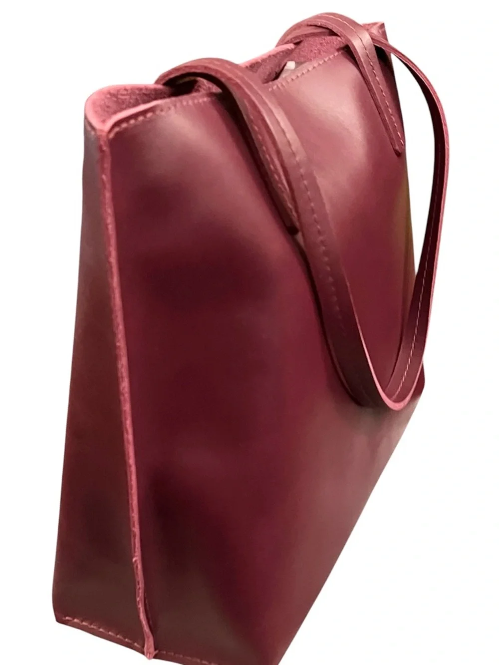 Portland Leather August Tote Bag in Lollipop - Picture 5 of 7